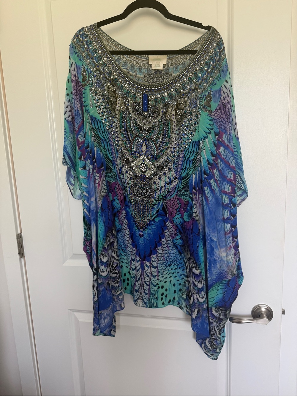 Camilla Blue Turquoise Embellished Women's Tunic